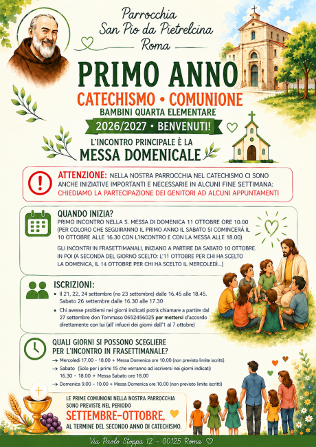 catechismo primo anno